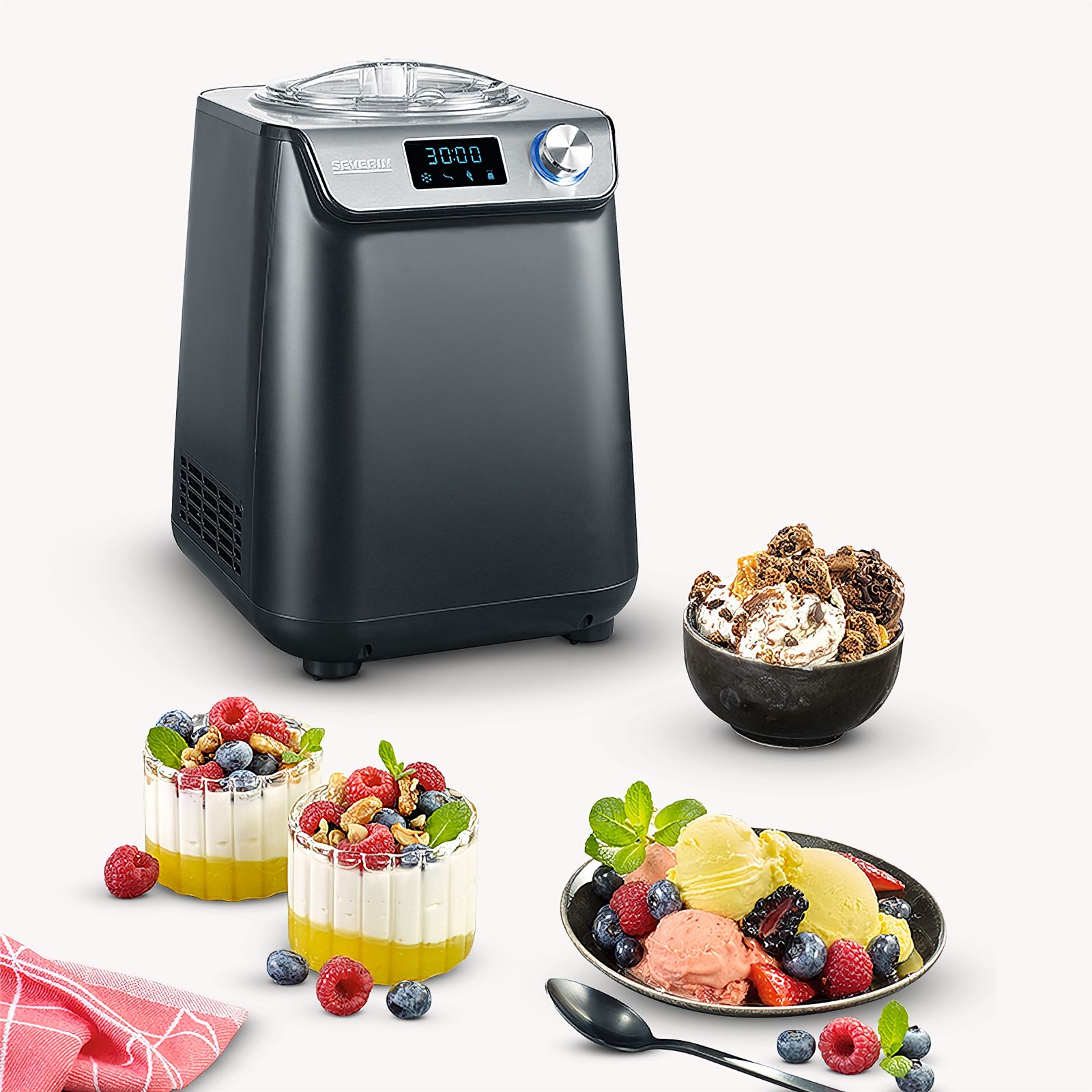 Severin EZ-7407 Severin EZ-7407: Heladera y Yogurtera en Una Sola Máquina