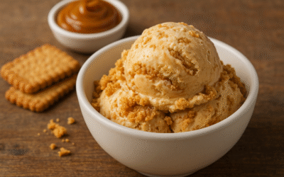 Helado de Dulce de Leche Casero con Swirl de Galleta – Receta Cremosa