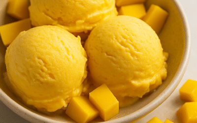 Helado de Mango 🥭 Receta Casera Cremosa y Refrescante