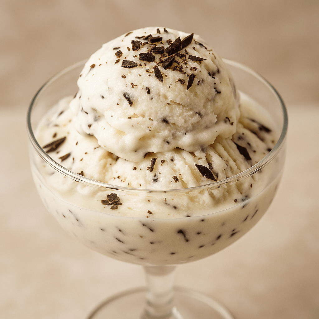 helado-stracciatella-casero Helado stracciatella casero servido en copa de cristal
