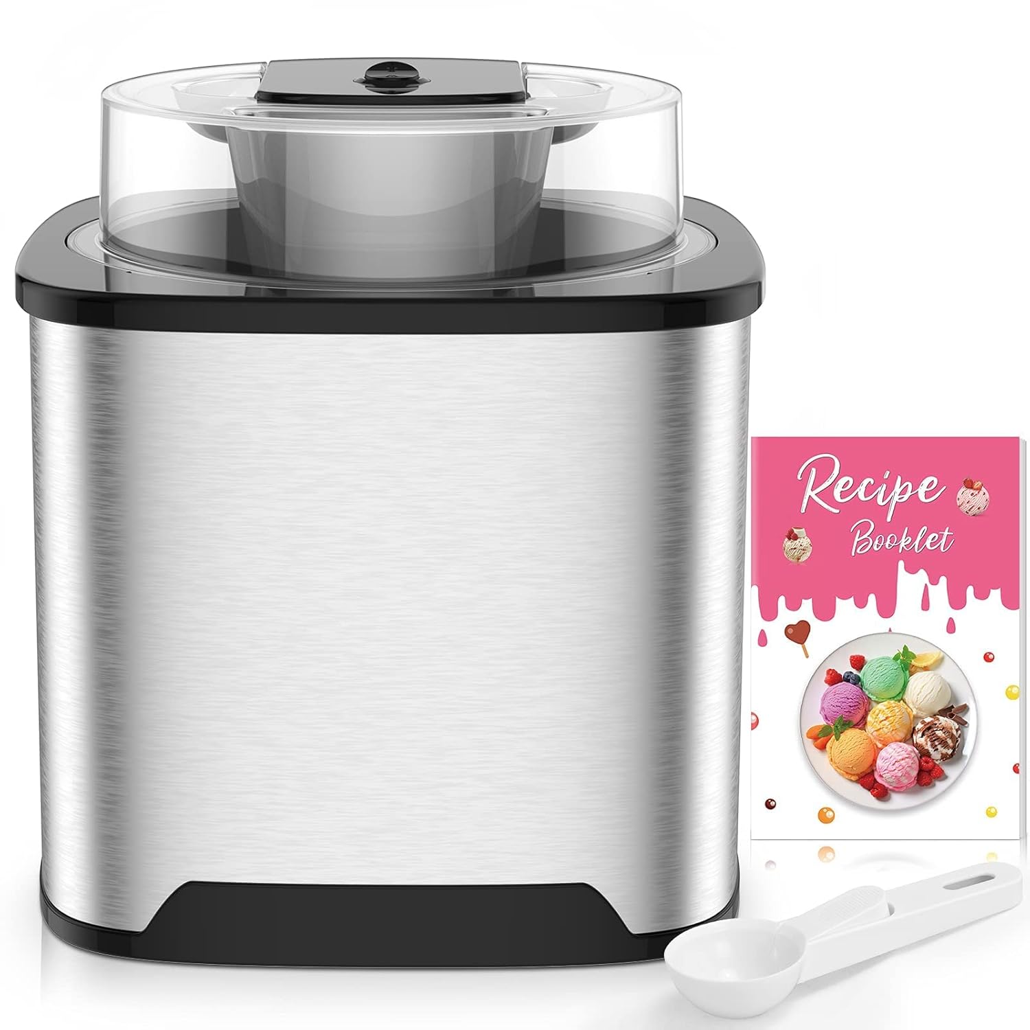 maquina-de-helados-soft-2l-review Máquina de Helados Soft 2L en una cocina junto a un bol de helado cremoso