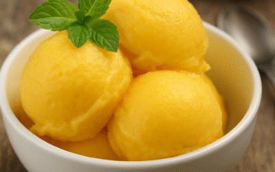Sorbete de Mango Casero Cremoso – Receta Fácil con Truco